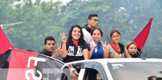 León celebra con caravanas el triunfo de la Alianza Unida Nicaragua Triunfa