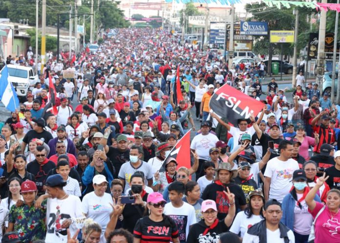 3 Caminatas de victorias electorales congregan a miles de ciudadanos en Managua