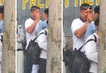 VIDEO: Hombre arrasa en redes por maquillar a su señora en plena calle Hombre maquillando a su mujer se viraliza en redes