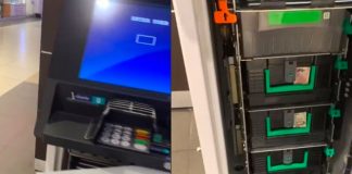 Mujer encuentra cajero automático abierto con dinero