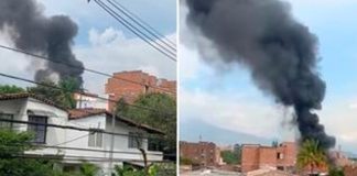 Se estrella avioneta en zona residencial de Medellín, Colombia