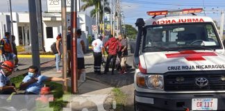 Peatón y motociclista lesionados tras accidente en Carretera Norte, Managua