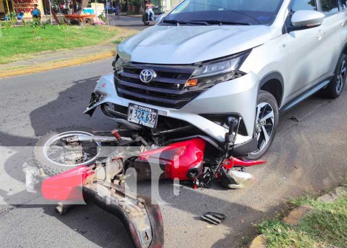 Escena de un accidente de tránsito en Managua