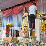 Altares a la Purísima iluminan con religiosidad la Avenida Bolívar en Nicaragua Foto: Instalación de altares en la Avenida Bolívar, Nicaragua / TN8