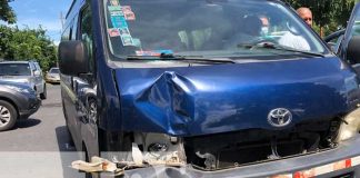 En una intersección de Managua se registró un fuerte accidente
