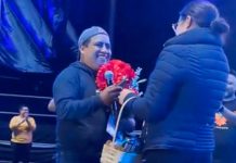 «Honro a Dios y a ti» Así pidió matrimonio en concierto de «Miel San Marcos» Propuesta de matrimonio en pleno concierto de "Miel San Marcos"