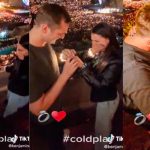 «Para la historia» Novio propone matrimonio en pleno concierto de Coldplay Pareja se compromete en concierto de Coldplay en Argentina