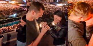 Pareja se compromete en concierto de Coldplay en Argentina