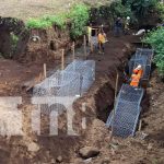 Revestimiento de cauce en comunidad Santa Catalina, en Managua