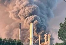 Pánico por intensas llamas tras un incendio en planta química en Georgia
