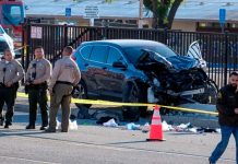 Varios cadetes de policía en Los Ángeles resultan heridos tras un atropelló Varios cadetes de policía en Los Ángeles resultan heridos tras un atropelló