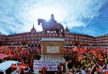Más de 45 mil trabajadores salen a las calles de España para exigir aumento salarial Más de 45 mil trabajadores salen a las calles de España para exigir aumento salarial