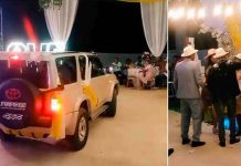 Se lució el padrino: Regaló a recién casados una camioneta 4×4 Pareja de recién casados recibió un 4x4 de su padrino