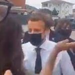 De la «greñas» agarran a una mujer tras cachetear al presidente de Francia De la "greñas" agarran a una mujer tras cachetear al presidente de Francia