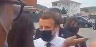 De la "greñas" agarran a una mujer tras cachetear al presidente de Francia