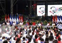 Comandante Daniel Ortega preside acto por el Consejo Nacional de Juventud Sandinista Acto del Congreso Nacional de Juventud Sandinista, presidido por el Comandante Daniel Ortega en Nicaragua