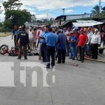 Camión a alta velocidad desbarata a un motociclista en Matiguás Foto: Accidente mortal en el mercado de Matiguás / TN8