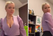 «Salada» La regresan del trabajo por llevar ropa muy ajustada y sexy La regresan del trabajo a su casa por usar ropa sexy
