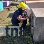 Bomberos inspeccionan el cementerio de Nandaime