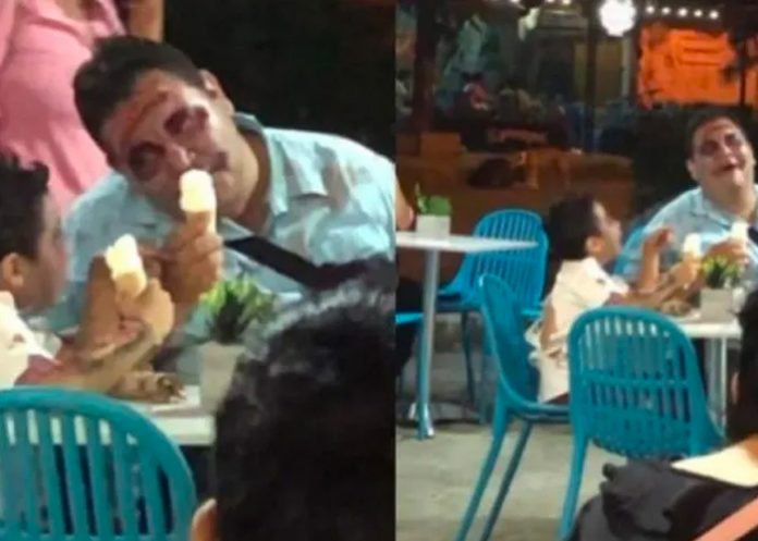 Ñiño disfruta de un helado con su padre y conmueve