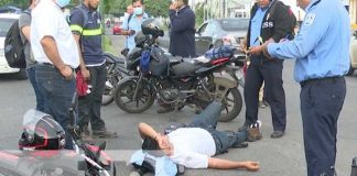 Accidente de tránsito en el sector de La Robelo, Managua