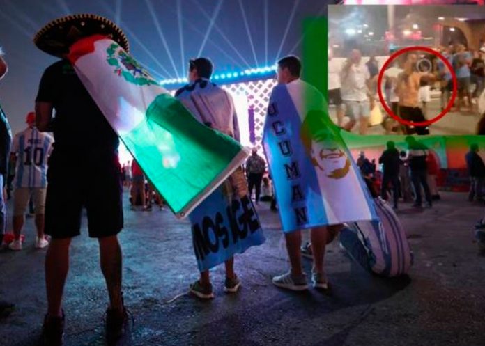 quatar5 Hinchas mexicanos y argentinos se revientan