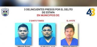 Sujetos presos por delitos en Juigalpa y Rivas