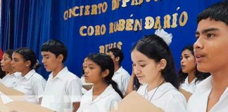 Coro Rubén Darío inunda de aires navideños en la ciudad de Rivas