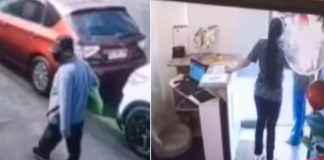 Papá casi llorando, devolvió los objetos que su hija robó 