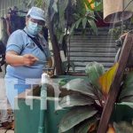 Foto: Abatización en viviendas del barrio Mirna Ugarte, en Managua / TN8