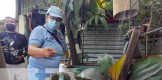 Foto: Abatización en viviendas del barrio Mirna Ugarte, en Managua / TN8