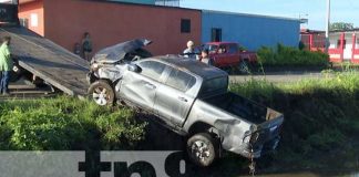 Foto: Vuelco de camioneta en Ciudad Belén, Managua / TN8