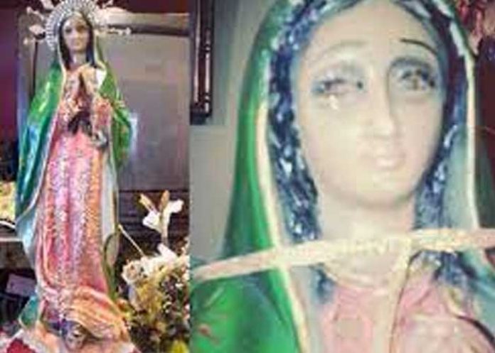 ¿Milagro del cielo? Captan llorando a virgen de Guadalupe en México