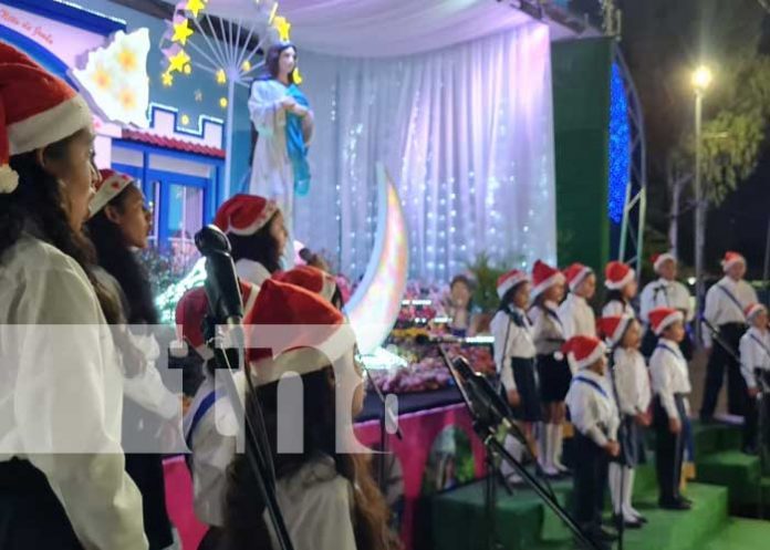 MINED realizó concierto a la Virgen María en la Avenida de Bolívar a Chávez, Managua