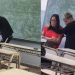 Alumno es viral por bailarle a su maestra para que no lo repruebe