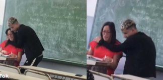 Alumno es viral por bailarle a su maestra para que no lo repruebe