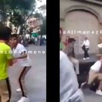 ¡Como dos salvajes! Estudiantes se dan en la «jícara» en plena vía pública Estudiantes de colegio se fueron a los puños