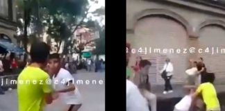 Estudiantes de colegio se fueron a los puños 