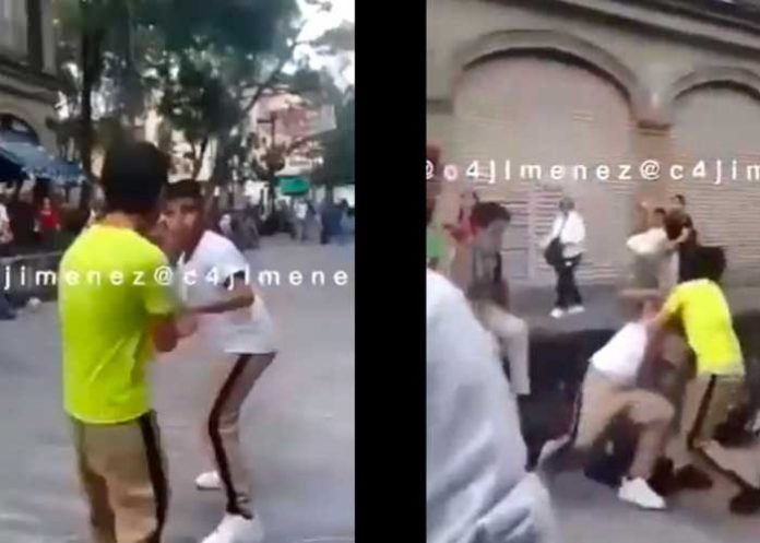 Estudiantes de colegio se fueron a los puños 