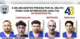 Policía Nacional capturó a delincuentes de alta peligrosidad en Jinotega y Matagalpa