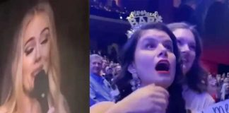 Celebra su divorcio en concierto de Adele y la cantante rompe en llanto