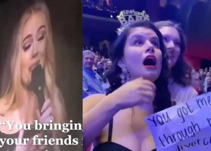 Celebra su divorcio en concierto de Adele y la cantante rompe en llanto
