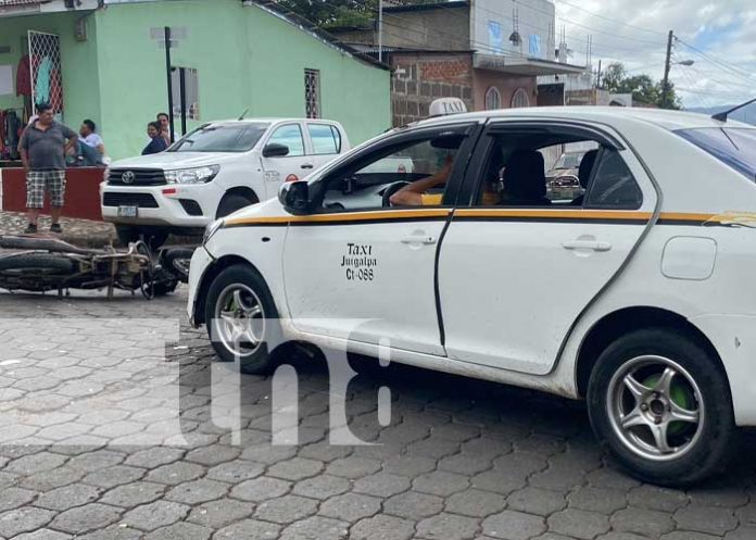 Motociclista resultó lesionado al ser catapultado en Juigalpa, Chontales