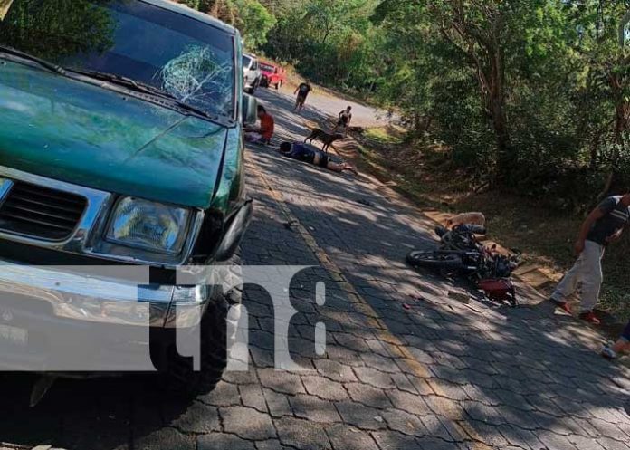 1 Aparatoso accidente en la zona costera de Carazo