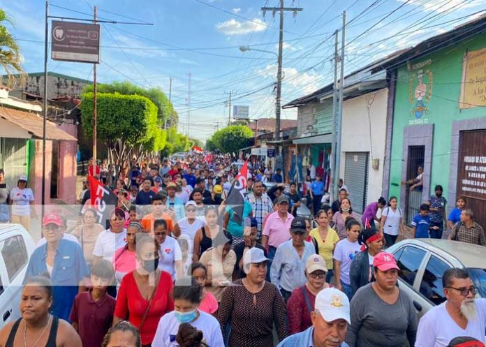 1 Militantes del FSLN realizan maratónica movilización en Chinandega