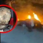 Por bailarín, señor termina con quemaduras al caer en una fogata (VIDEO) Por bailarín, señor termina con quemaduras al caer en una fogata (VIDEO)