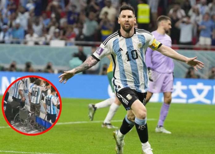 Messi el “milagroso cura” a inválido luego de su gol y es viral