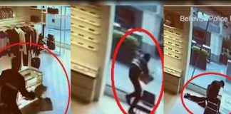 “Para tonto no se estudia”, ladrón choca contra puerta “invisible” en su huída