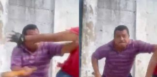 ¡Frito papá! Descubrió a su hija con novio y lo golpea con un bate (VIDEO)