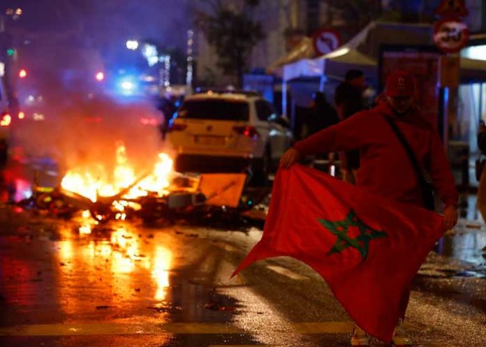 El pase de Marruecos en el mundial deja fuertes disturbios en París